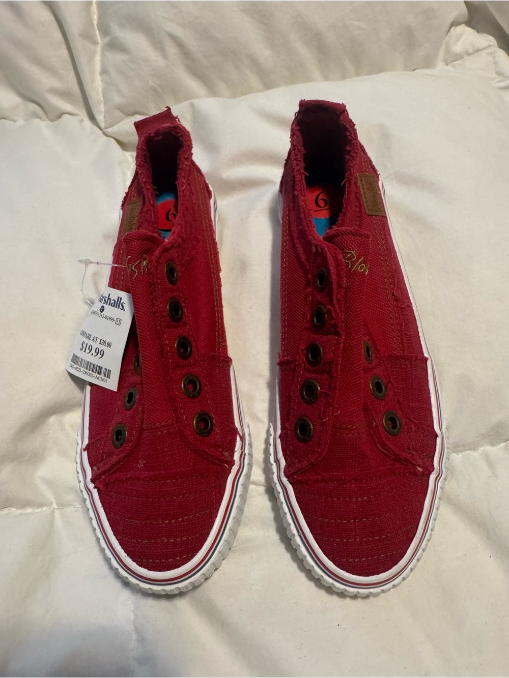 Blowfish Laceless Slip-On Sneakers in Deep Red